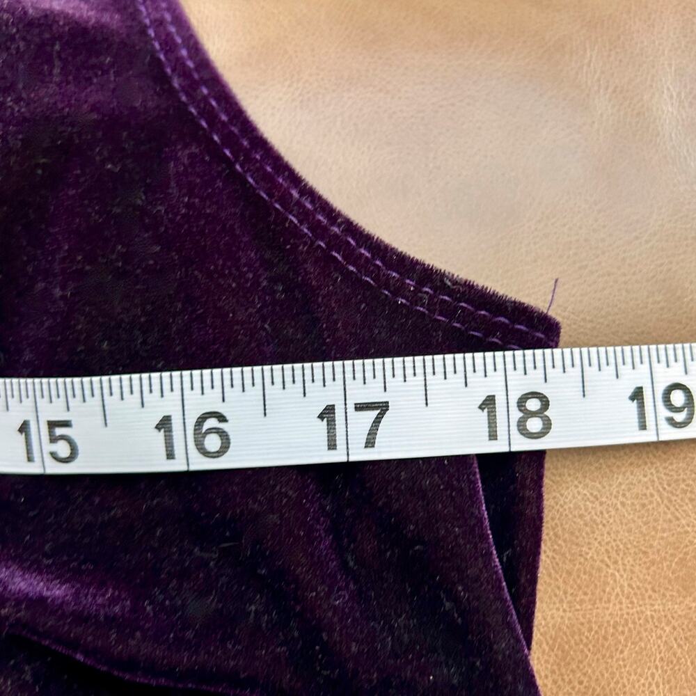 Vintage Y2K Velvet Maxi Dress Whimsygoth Dark Romantic Fairy Goth Size 10 - Picture 6 of 8